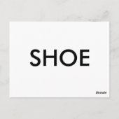 Carte Postale "S" est pour Chaussure Alphabet Flashcard (Dos)
