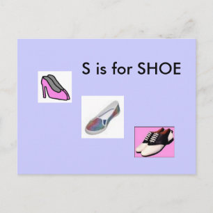 Carte Postale "S" est pour Chaussure Alphabet Flashcard