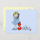 Carte Postale S est pour le secrétaire (Devant / Derrière)