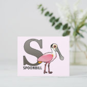 Carte Postale S est pour Spoonbill (Debout devant)