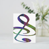 Carte Postale "S", "&", Et/Ou Treble Clef note musicale (Debout devant)
