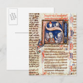 Carte Postale 'S' initial historique représentant le pape Grégoi (Devant / Derrière)