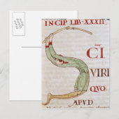 Carte Postale 'S' initial historique représentant un homme (Devant / Derrière)