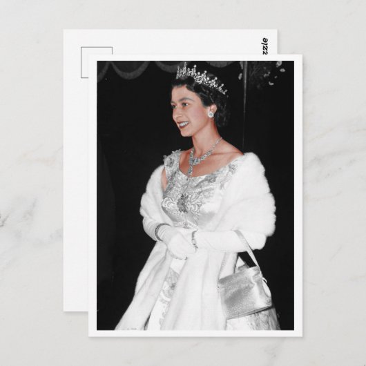 Carte Postale S. M. Elizabeth II, Reine (Devant / Derrière)
