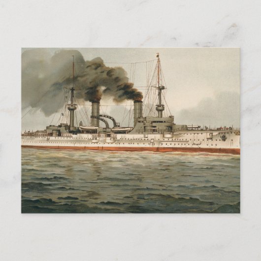 Carte Postale S.M. Grands croiseurs 'Furst Bismarck' (Devant)