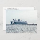 Carte Postale S.S. Badger émergeant du brouillard (Devant / Derrière)