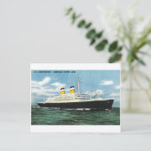 Carte Postale S.S. Constitution Lignes d'Express américaines Vin (Debout devant)