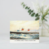 Carte Postale S.S. États-Unis - Projet American Liner (Debout devant)