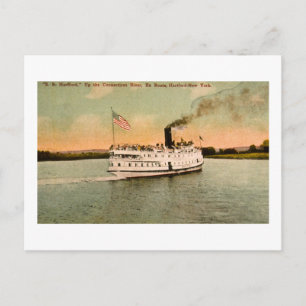 Carte Postale S.S. Hartford sur le fleuve Connecticut