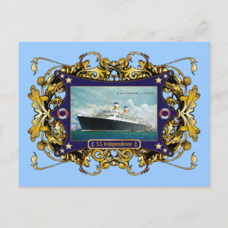 Carte Postale S.S. Independence Vintage Steamship