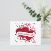 Carte Postale S.W.A.K. Scellé Avec Un Baiser ! Cœurs rouges (Debout devant)