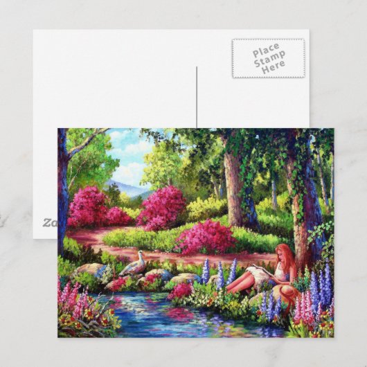 Carte Postale Sa lecture cachée (Devant / Derrière)