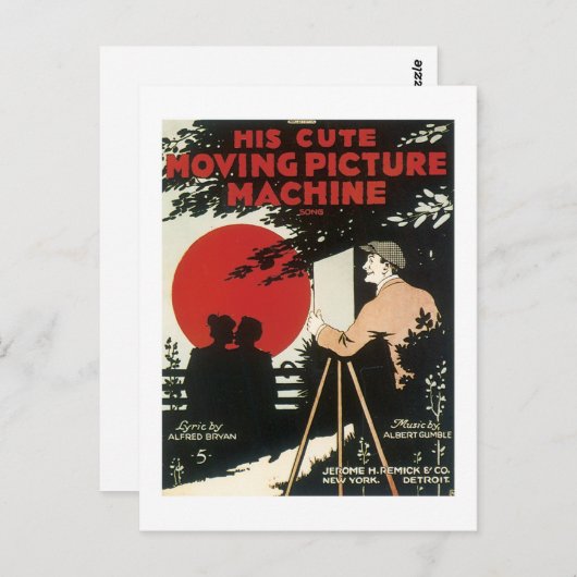 Carte Postale Sa machine à photographier mignonne bougeante Vint (Devant / Derrière)