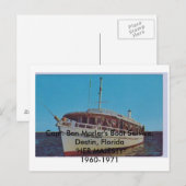 Carte Postale SA MAJESTÉ Capt. Ben Marler, Destin, Floride (Devant / Derrière)