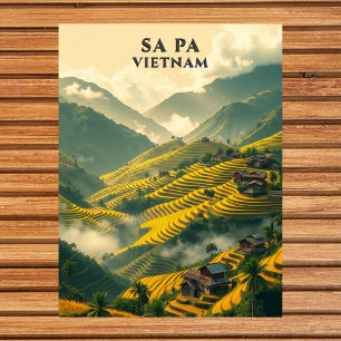 Carte Postale Sa Pa Vietnam Travel Rice Terrasses Mountain