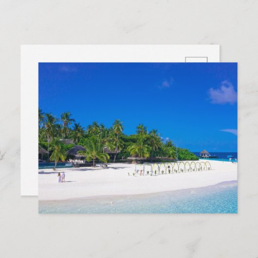 Carte postale Sa plage pour toutes les invatations (Devant / Derrière)