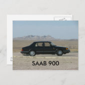 CARTE POSTALE SAAB 900 (Devant / Derrière)