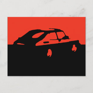 Carte Postale Saab 900 SPG/Aero - Red on dark postcard