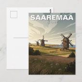 Carte Postale Saaremaa Estonia Travel (Devant / Derrière)