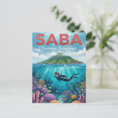 Carte Postale Saba Caraïbes néerlandaises (Debout devant)