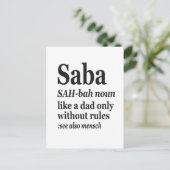 Carte Postale Saba Hébreu Grand-père Définition Juif Hanukkah Gi (Debout devant)