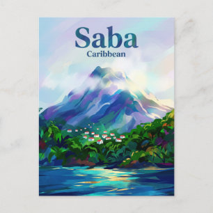 Carte Postale Saba Pays-Bas