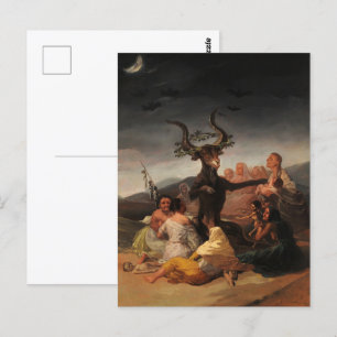 Carte Postale Sabat de sorcières par Francisco de Goya