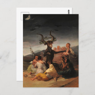 Carte Postale Sabbat des sorcières par Francisco de Goya