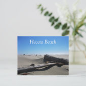 Carte Postale Sable balayé par vent, bois de Driftwood, plage He (Debout devant)