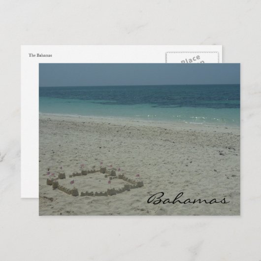 Carte Postale sable de bahamas (Devant / Derrière)