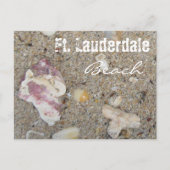 Carte Postale Sable de la plage de Ft. Lauderdale, Floride, vue  (Devant)