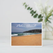 Carte Postale sable de plage de palme (Debout devant)