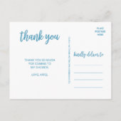 Carte Postale Sable d'eau et Merci de mer (Dos)