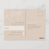 Carte Postale Sable | Script Watermark Meice Choice RSVP (Dos)