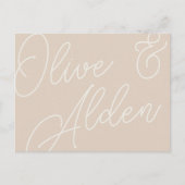 Carte Postale Sable | Script Watermark Meice Choice RSVP (Devant)