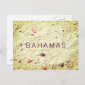 Carte Postale Sable Texté Bahamas (Devant / Derrière)