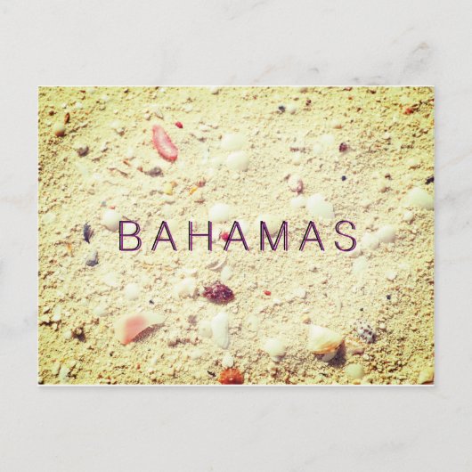 Carte Postale Sable Texté Bahamas (Devant)