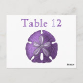 Carte Postale Sable Violet Dollar Numéro du tableau de réception (Dos)