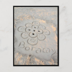 Carte Postale sables de boracay fleur