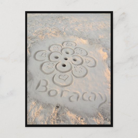Carte Postale sables de boracay fleur (Devant)