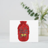 Carte Postale Sac à bouteilles de velours, Sac à vin de velours (Debout devant)