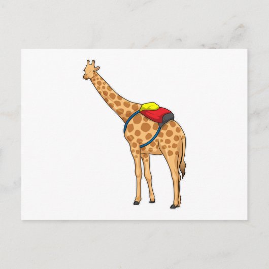 Carte Postale Sac à dos girafe (Devant)