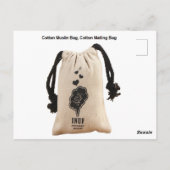 Carte Postale Sac à mousseline, Sac à mousseline en coton, Sac F (Dos)