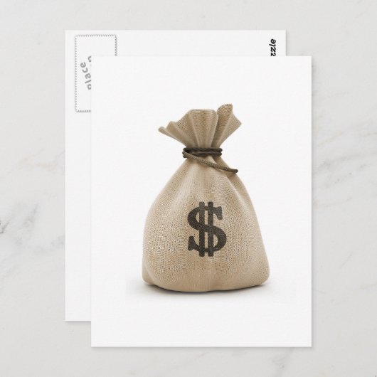Carte Postale sac d'argent (Devant / Derrière)