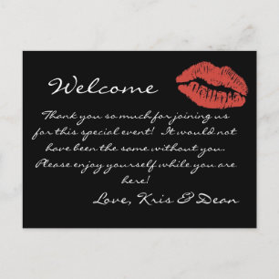 Carte Postale Sac de bienvenue de Red Lips Kiss