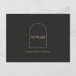 Carte Postale Sac de cadeau d'affaires de luxe moderne en noir