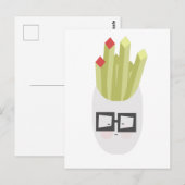 Carte Postale Sac de frites mignon dessin animé     (Devant / Derrière)