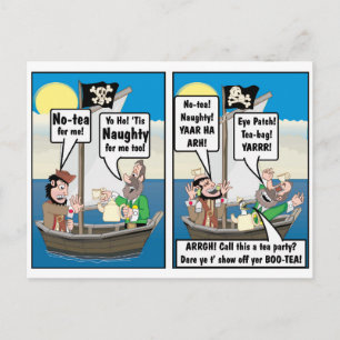 CARTE POSTALE SAC DE THÉ JOKE.