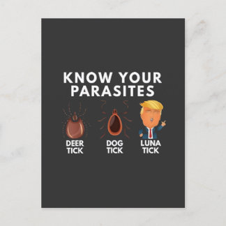 Carte Postale Sachez que vous êtes des parasites Anti-Trump Humo