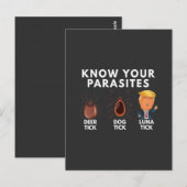 Carte Postale Sachez que vous êtes des parasites Anti-Trump Humo (Devant / Derrière)